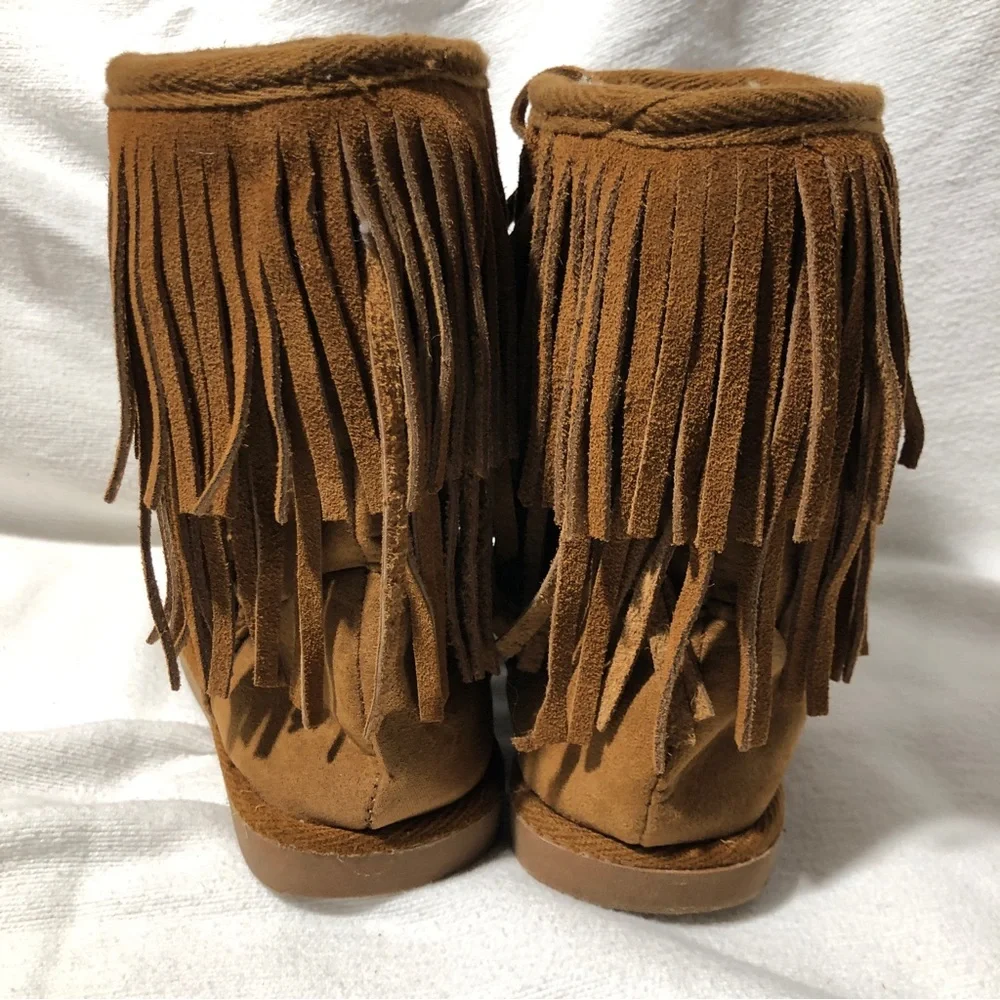 Justice Fringe Moccasin Girls Boots